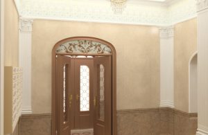 Холл в пастельных цветах